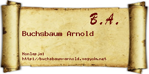 Buchsbaum Arnold névjegykártya